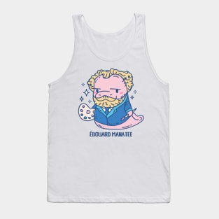 Edouard Manatee funny Artist Animal pun with punny quote Tank Top